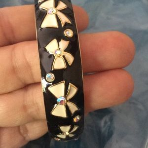 Beautiful black and beige with flower and stones